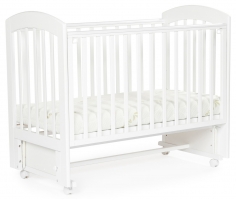 Детская кроватка Bebizaro Regency маятник универсальный 01 WHITE