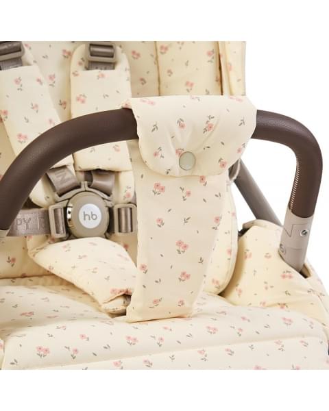 Детская прогулочная коляска Happy Baby Luna 360 beige (flowers)