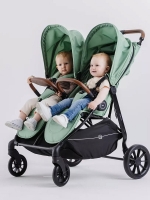 Детская прогулочная коляска для двойни Rant Twinny Wild green