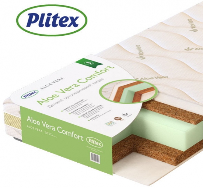 Детский матрас Plitex Aloe Vera Comfort 119х60х12 см. AB-01/1