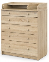 Детский пеленальный комод Атон Leo 805 с органайзером, ЛДСП дуб сонома