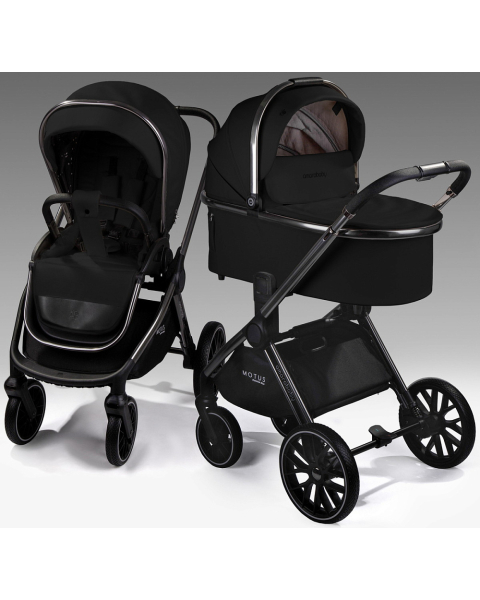 Детская коляска AmaroBaby Motus Premium Ecco 3 в 1 с автокреслом Rant Miro черный