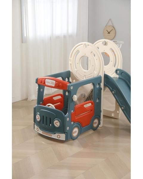 Игровой комплекс с горкой UNIX Kids Bus 171 см Red