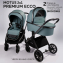 Детская коляска AmaroBaby Motus Premium Ecco 3 в 1 с автокреслом Rant Miro лагуна