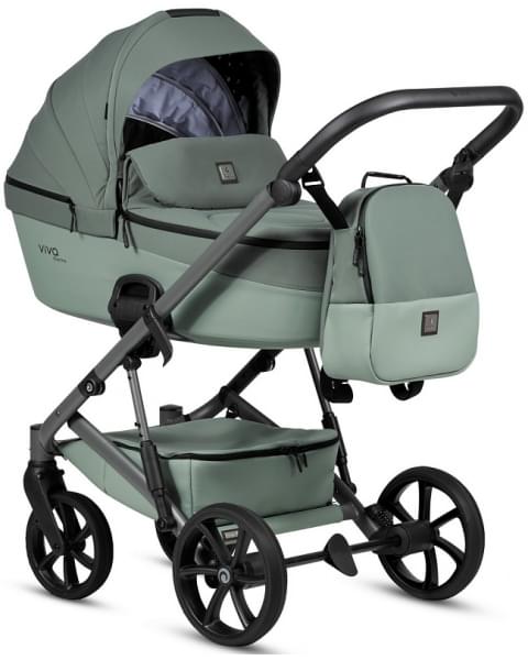 Детская коляска Tutis Viva 6 Plus Essential 3 в 1 с автокреслом Elo Lux EduSky Black 1612039 Sage