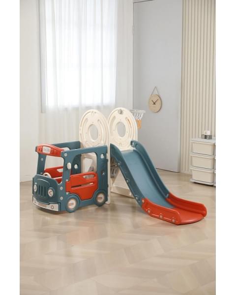 Игровой комплекс с горкой UNIX Kids Bus 171 см Red