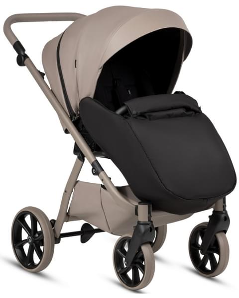 Детская коляска Tutis Uno 6 Plus Leather collection 3 в 1 с автокреслом Elo Lux EduSky Black 1402185 Nocciola