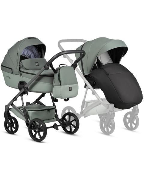 Детская коляска Tutis Viva 6 Plus Essential 3 в 1 с автокреслом Elo Lux EduSky Black 1612039 Sage