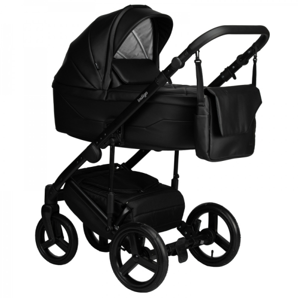 Коляска Indigo LAMAR 2 в 1 (La 08 (черная кожа)