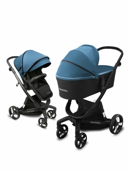 Коляска 2 в 1 AmaroBaby Tutum, Blue (Синий)