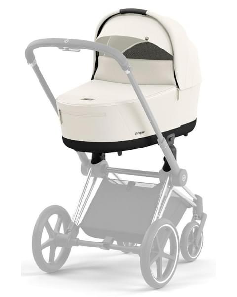 Коляска 2 в 1 Cybex Priam IV Platinum Collection шасси Matt Black, Off White (белый)