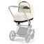 Коляска 2 в 1 Cybex Priam IV Platinum Collection шасси Matt Black, Off White (белый)