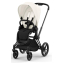 Коляска 2 в 1 Cybex Priam IV Platinum Collection шасси Matt Black, Off White (белый)