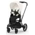 Коляска 2 в 1 Cybex Priam IV Platinum Collection шасси Matt Black, Off White (белый)
