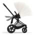 Коляска 2 в 1 Cybex Priam IV Platinum Collection шасси Matt Black, Off White (белый)