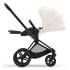 Коляска 2 в 1 Cybex Priam IV Platinum Collection шасси Matt Black, Off White (белый)