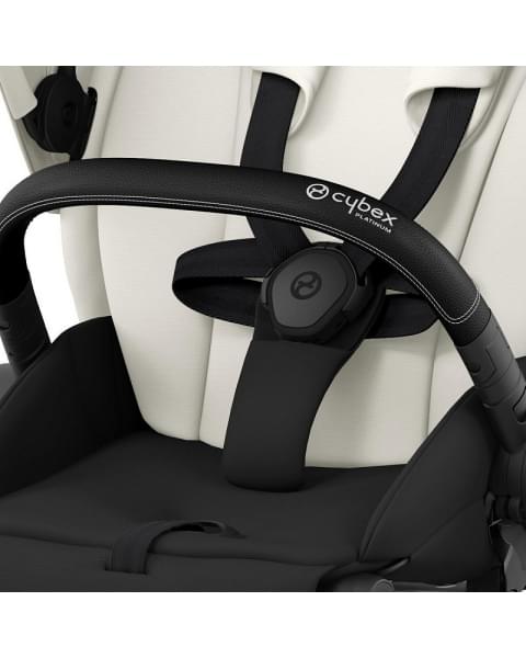 Коляска 2 в 1 Cybex Priam IV Platinum Collection шасси Matt Black, Off White (белый)