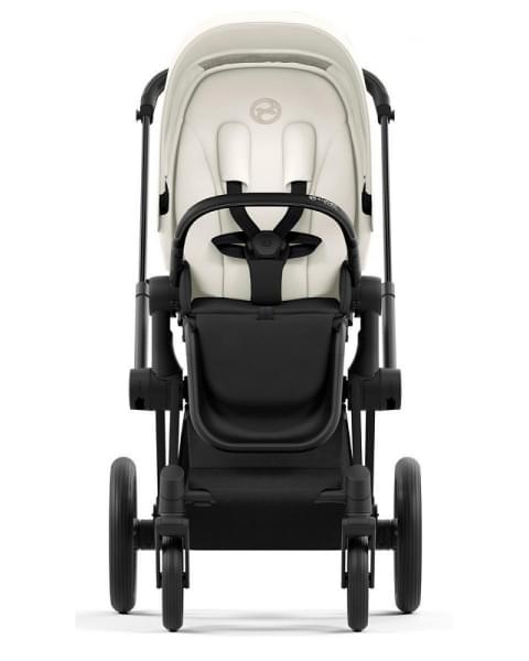 Коляска 2 в 1 Cybex Priam IV Platinum Collection шасси Matt Black, Off White (белый)