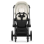 Коляска 2 в 1 Cybex Priam IV Platinum Collection шасси Matt Black, Off White (белый)