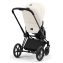 Коляска 2 в 1 Cybex Priam IV Platinum Collection шасси Matt Black, Off White (белый)