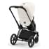 Коляска 2 в 1 Cybex Priam IV Platinum Collection шасси Matt Black, Off White (белый)