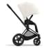 Коляска 2 в 1 Cybex Priam IV Platinum Collection шасси Matt Black, Off White (белый)
