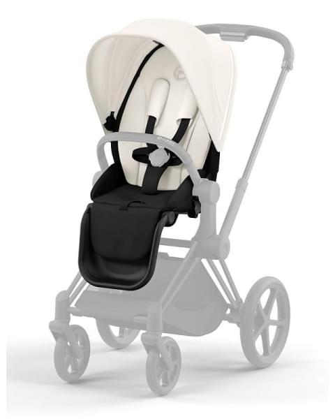 Коляска 2 в 1 Cybex Priam IV Platinum Collection шасси Matt Black, Off White (белый)