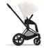 Коляска 2 в 1 Cybex Priam IV Platinum Collection шасси Matt Black, Off White (белый)