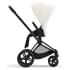 Коляска 2 в 1 Cybex Priam IV Platinum Collection шасси Matt Black, Off White (белый)