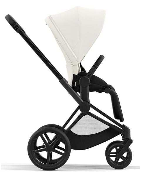 Коляска 2 в 1 Cybex Priam IV Platinum Collection шасси Matt Black, Off White (белый)