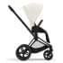 Коляска 2 в 1 Cybex Priam IV Platinum Collection шасси Matt Black, Off White (белый)