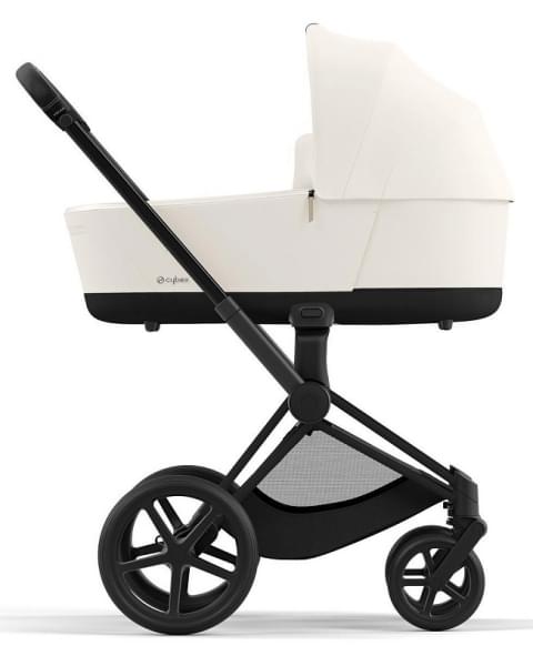 Коляска 2 в 1 Cybex Priam IV Platinum Collection шасси Matt Black, Off White (белый)