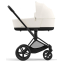 Коляска 2 в 1 Cybex Priam IV Platinum Collection шасси Matt Black, Off White (белый)