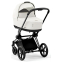 Коляска 2 в 1 Cybex Priam IV Platinum Collection шасси Matt Black, Off White (белый)