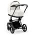 Коляска 2 в 1 Cybex Priam IV Platinum Collection шасси Matt Black, Off White (белый)