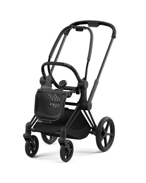 Коляска 2 в 1 Cybex Priam IV Platinum Collection шасси Matt Black, Off White (белый)