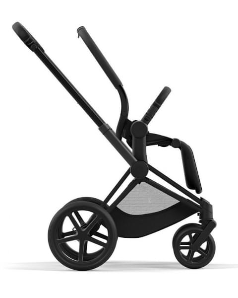 Коляска 2 в 1 Cybex Priam IV Platinum Collection шасси Matt Black, Off White (белый)