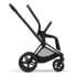 Коляска 2 в 1 Cybex Priam IV Platinum Collection шасси Matt Black, Off White (белый)