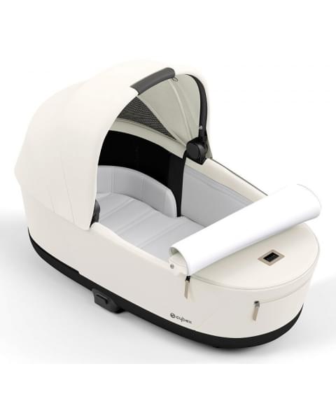 Коляска 2 в 1 Cybex Priam IV Platinum Collection шасси Matt Black, Off White (белый)
