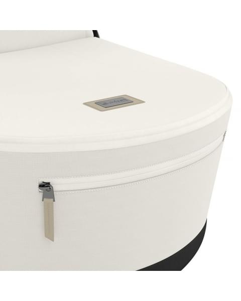 Коляска 2 в 1 Cybex Priam IV Platinum Collection шасси Matt Black, Off White (белый)