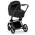 Коляска 2 в 1 Cybex Priam IV Platinum Collection шасси Matt Black, Sepia Black (Черный)