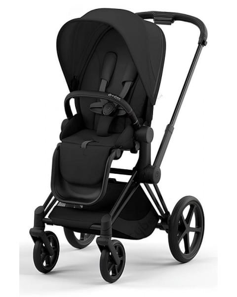 Коляска 2 в 1 Cybex Priam IV Platinum Collection шасси Matt Black, Sepia Black (Черный)