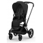 Коляска 2 в 1 Cybex Priam IV Platinum Collection шасси Matt Black, Sepia Black (Черный)