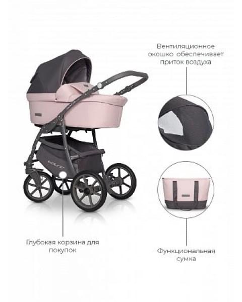 Коляска 2 в 1 Riko Basic Bella Pastel, 03 (Перламутровый)