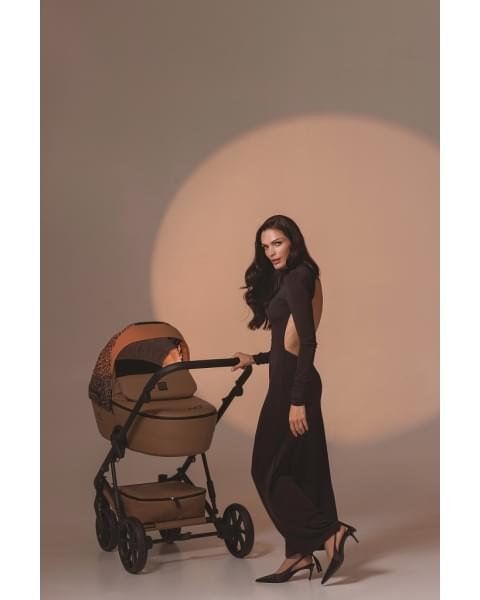 Коляска 2 в 1 Tutis Viva 6+ Leather Wild Elegance, Savannah Brwon (323)