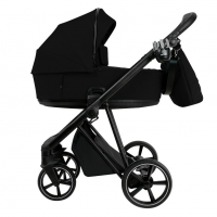 Детская коляска 2 в 1 Roan Sol 2.0 Caviar Black/ Black/ руч.Black