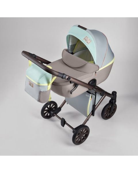 Коляска 3 в 1 Anex e/type Special Edition, Wilson / Серо-голубой (et-SE02)