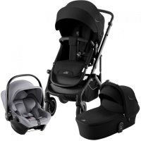 Коляска 3 в 1 Britax Roemer Smile 5Z, Space Black (Черный) + Автокресло Baby-Safe Core, Frost Grey (Серый)