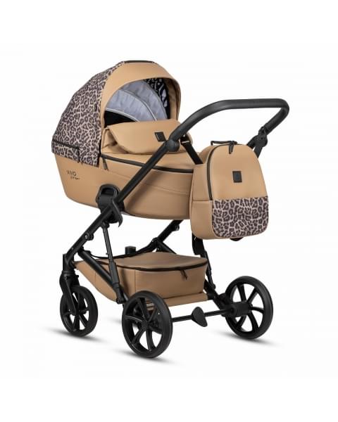 Коляска 3 в 1 Tutis Viva 6+ Leather Wild Elegance, Savannah Brwon (323)