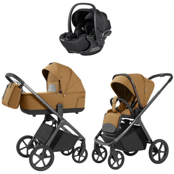 Коляска Carrello Vector 2025 CRL-6551 Vega Absolute Black 3 в 1 Golden Beige